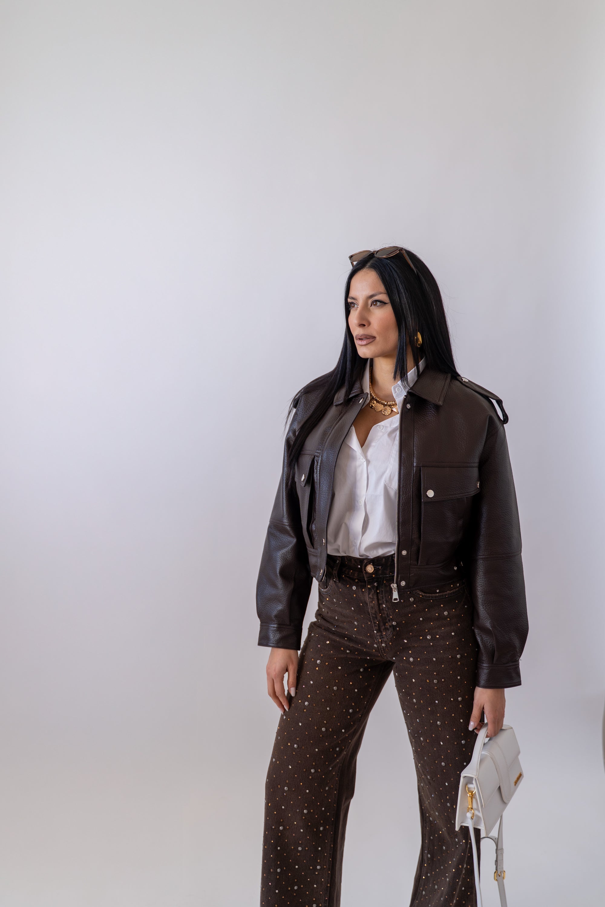 Chiodo In Ecopelle Con Tasconi - Stylish Moda