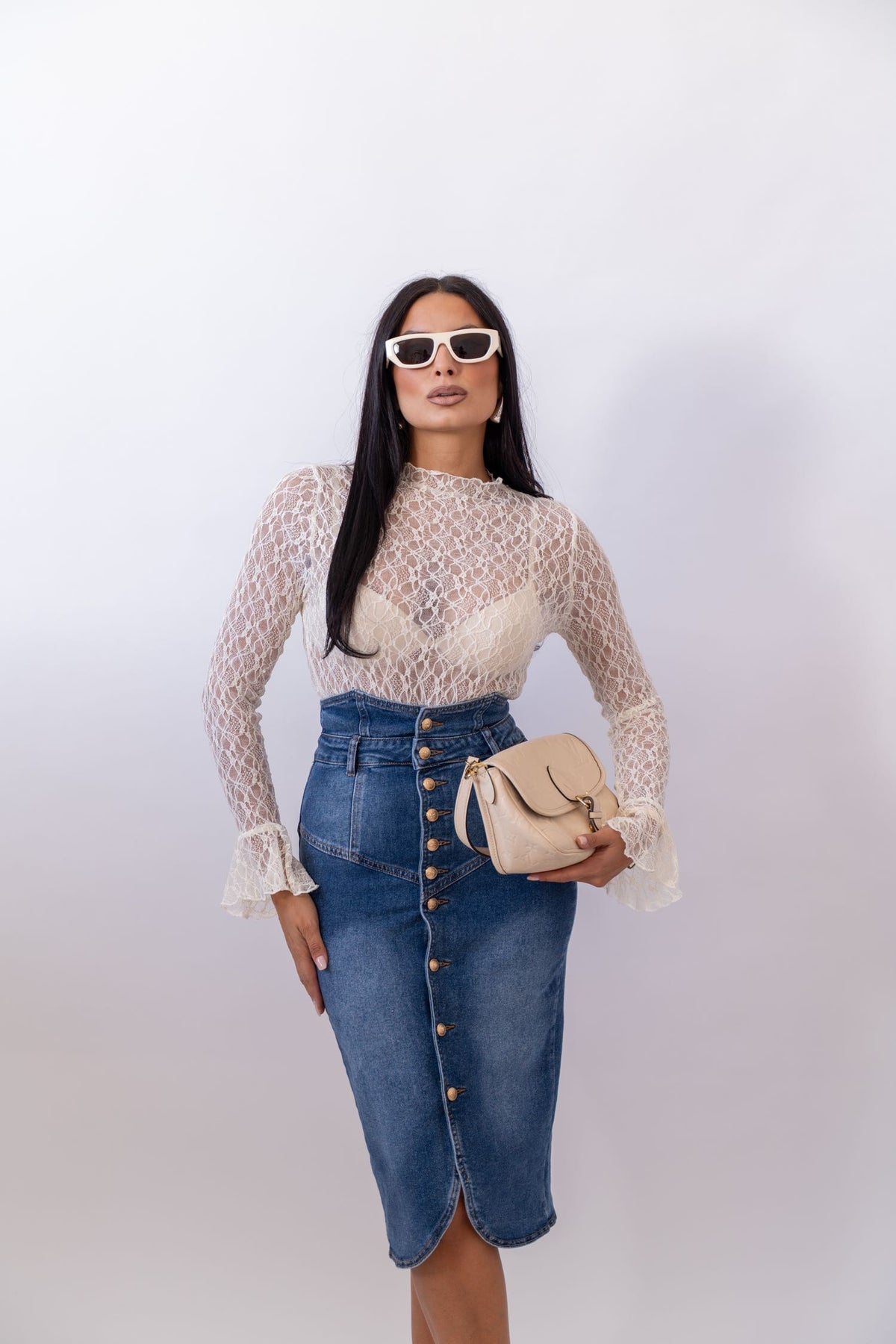 Maglia Lace Withe