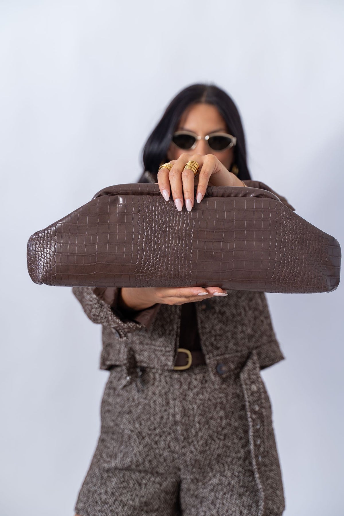 Borsa Baguette In Ecopelle