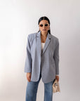 Blazer Shine Blue - Stylish Moda
