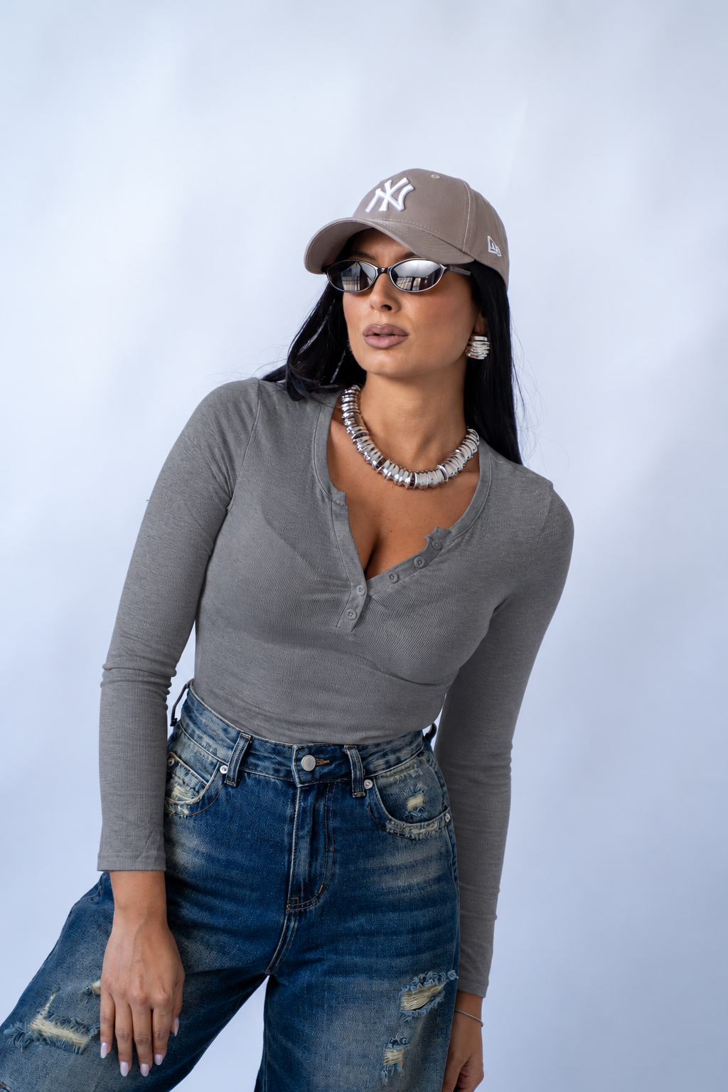 Maglia  Basic Grey