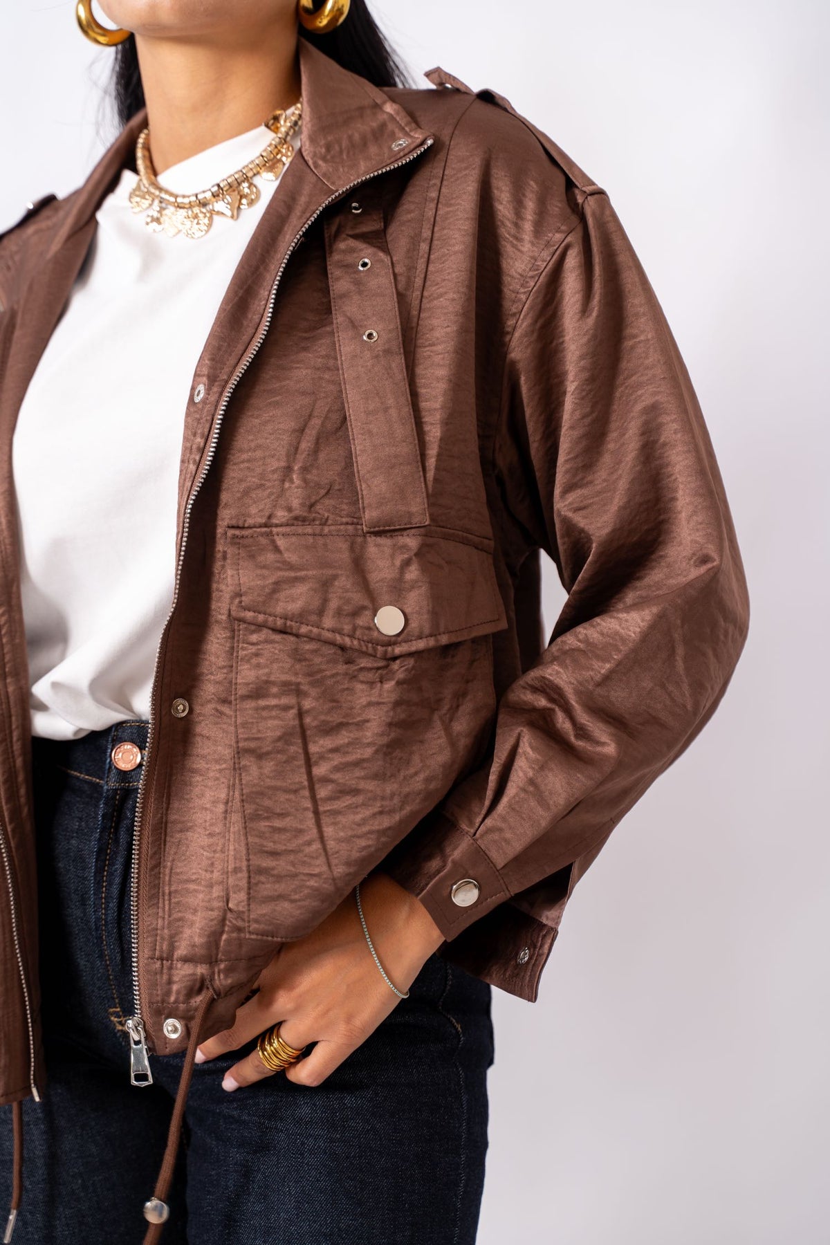 Giubbino Satin Alaska