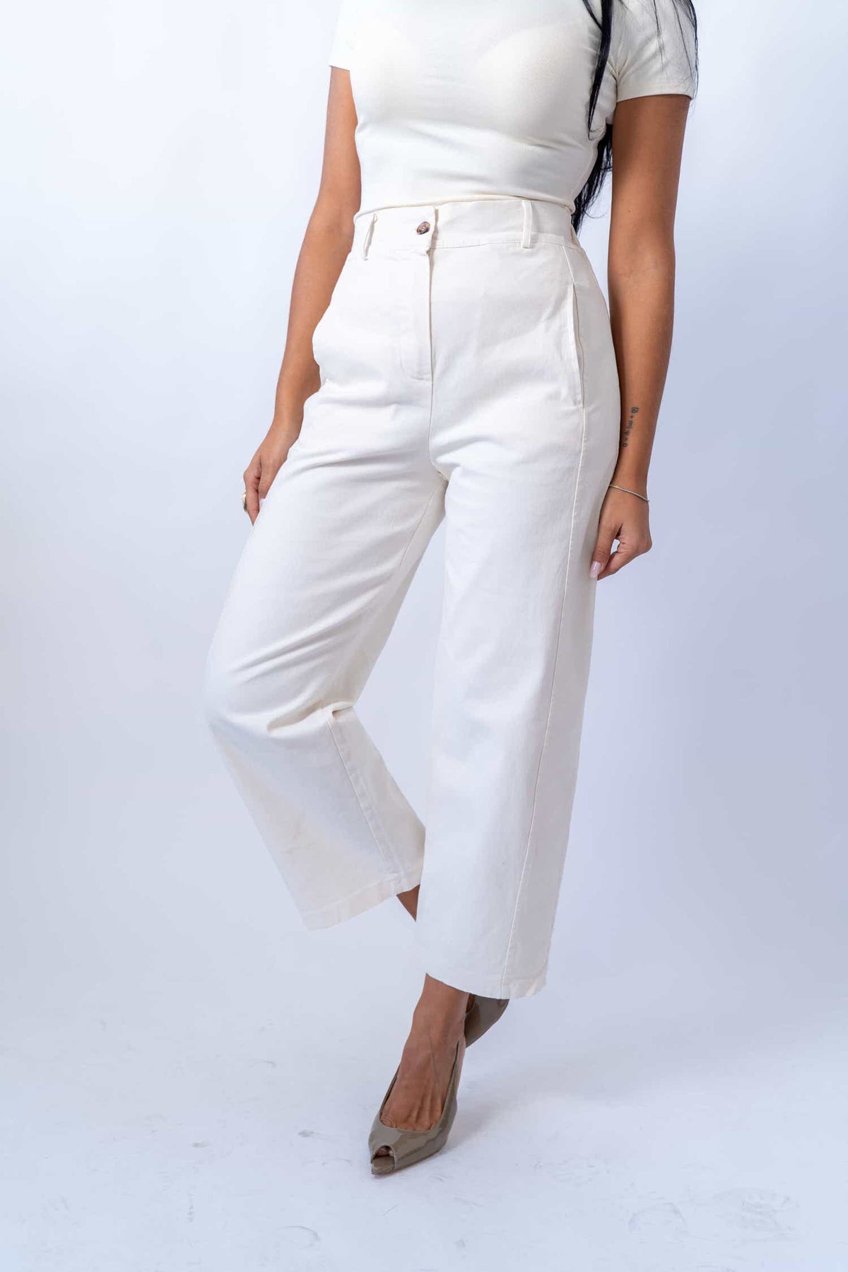 Pantalone Slouchy Cream