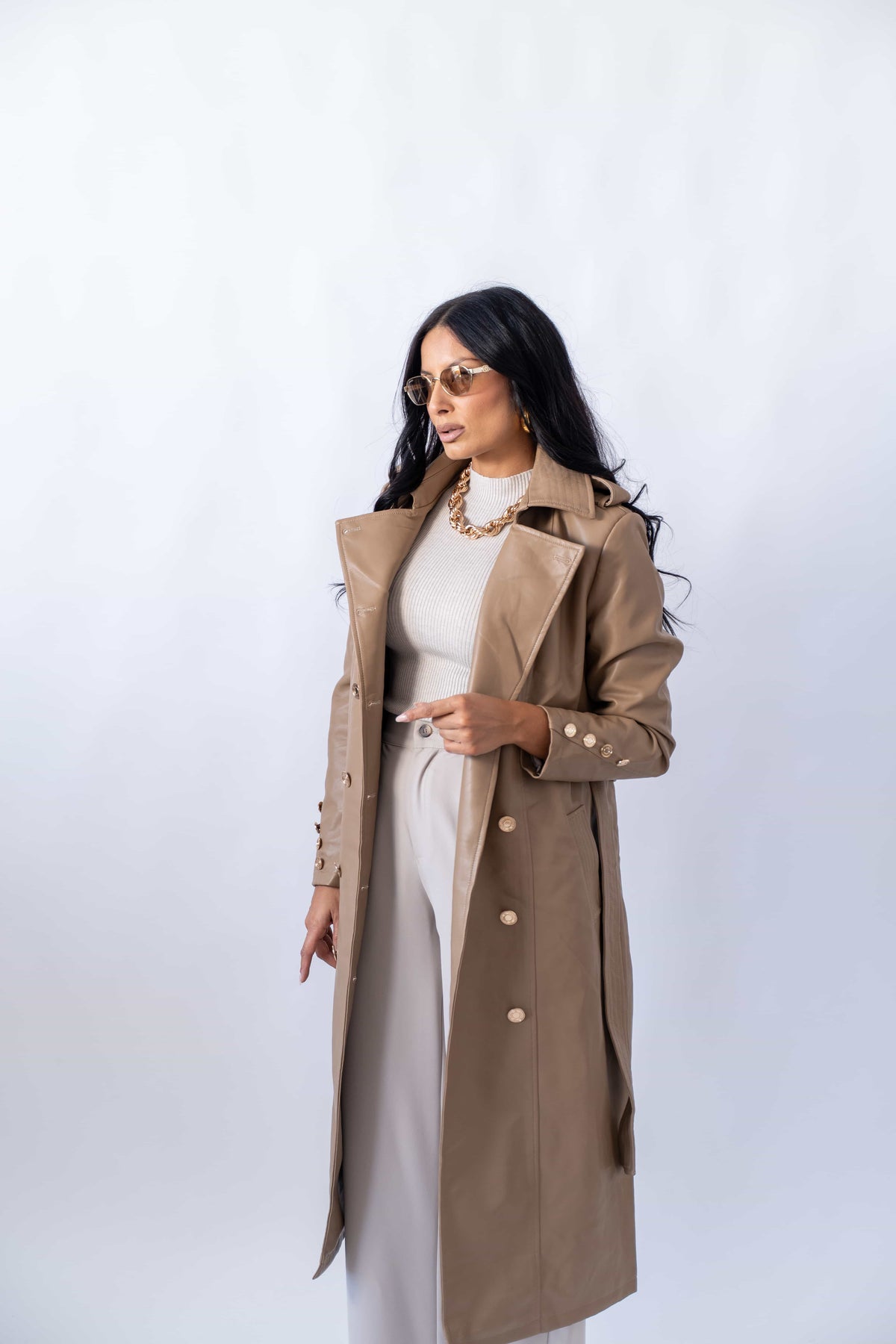 Trench Long Beige