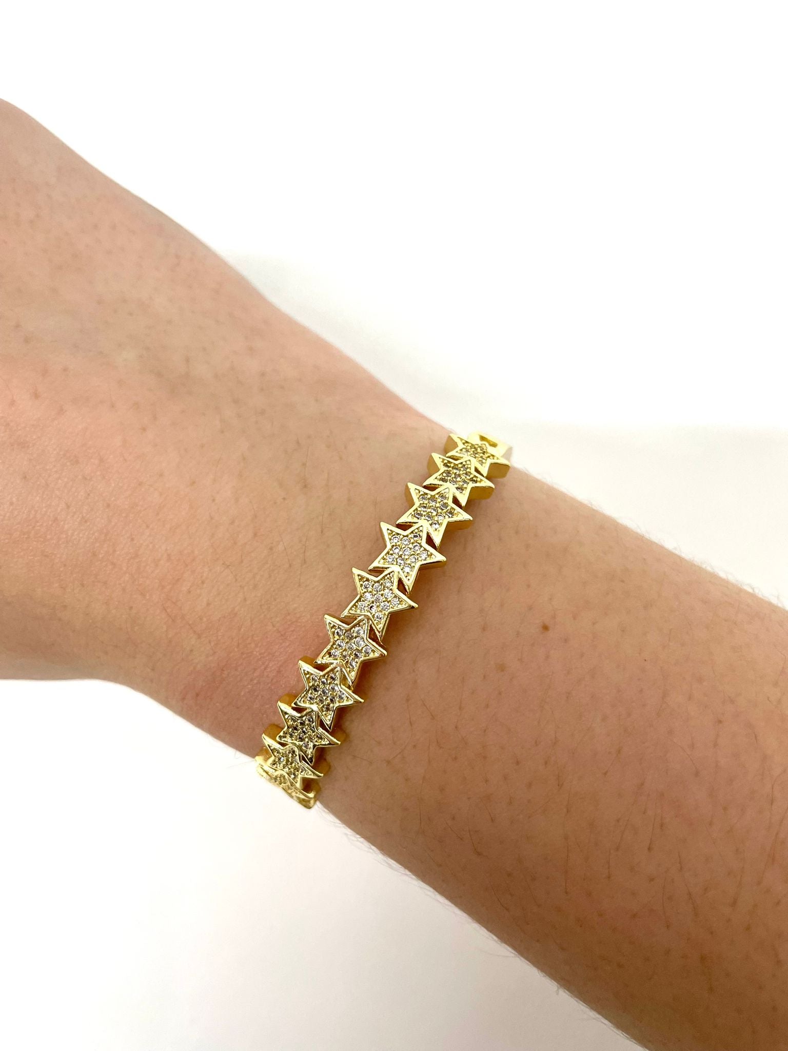 Bracciale Rigido Con Stelle