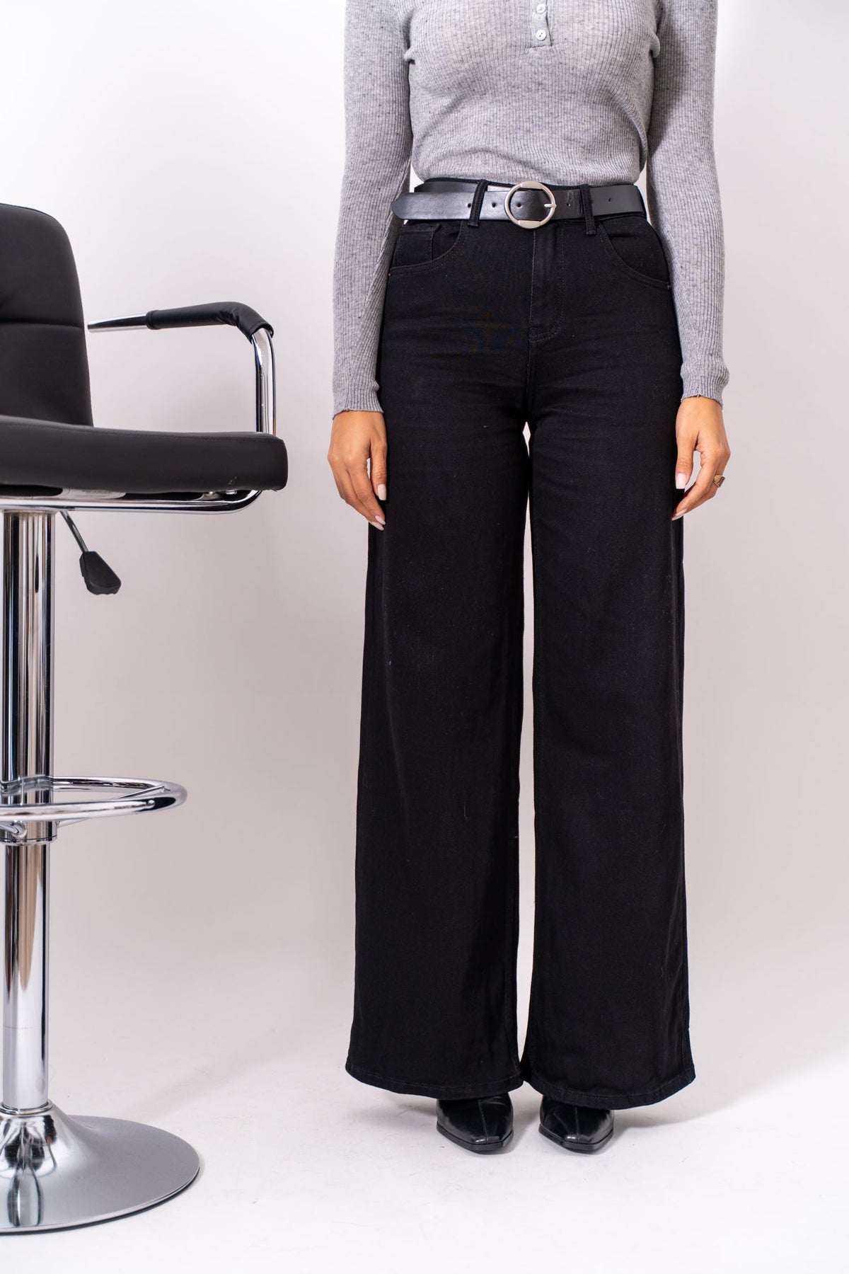 Jeans Wide Leg Black