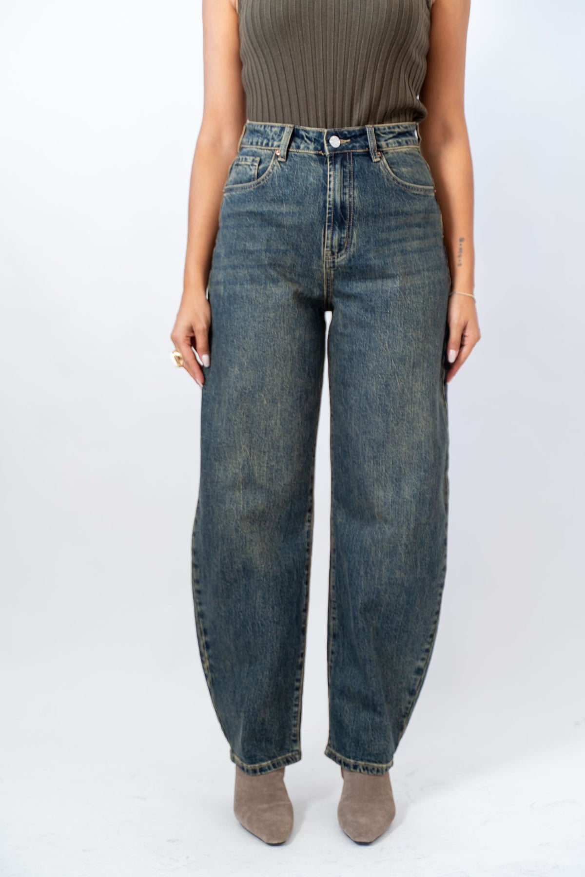 Jeans Ballon Dark Denim