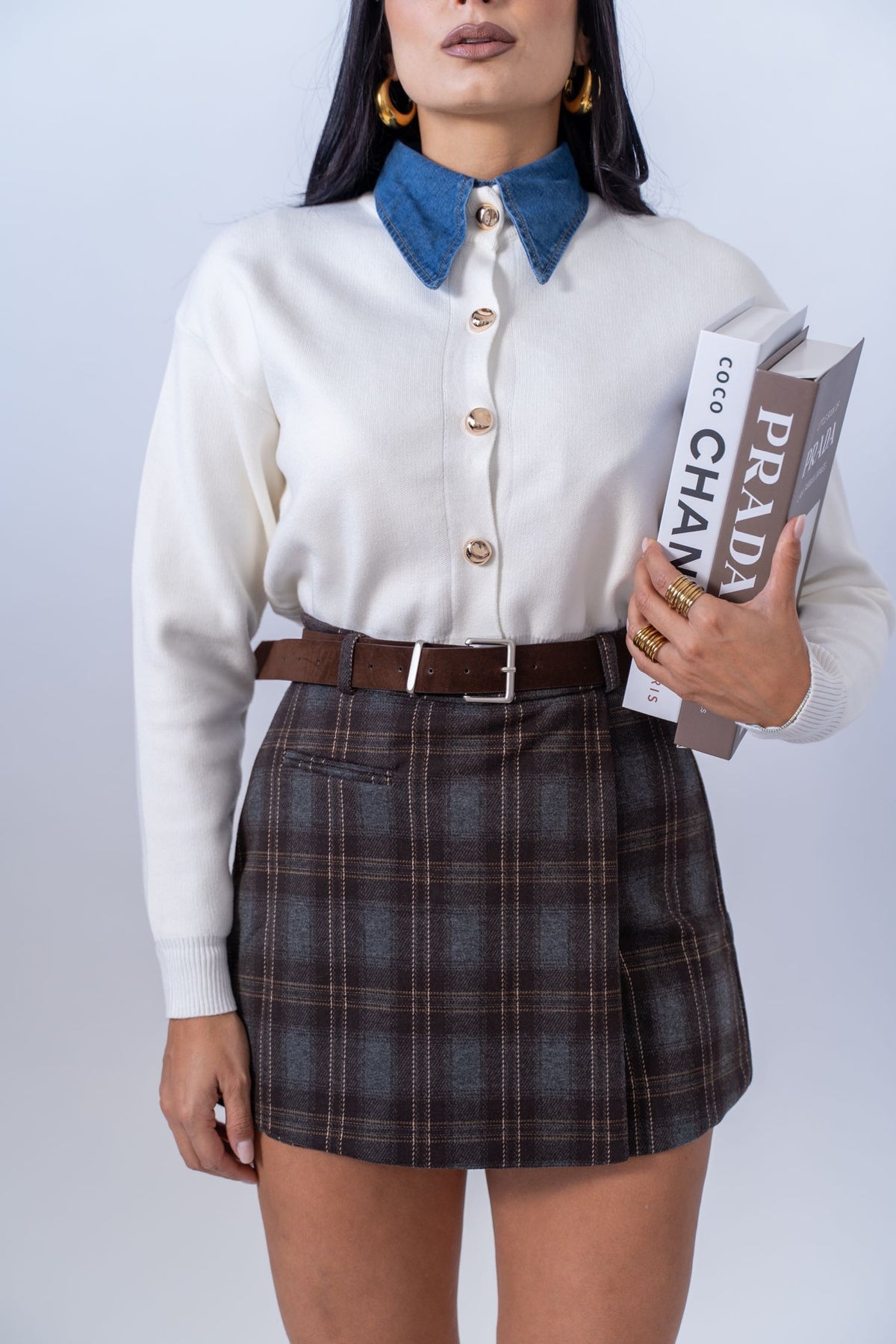 Cardigan Crop Withe