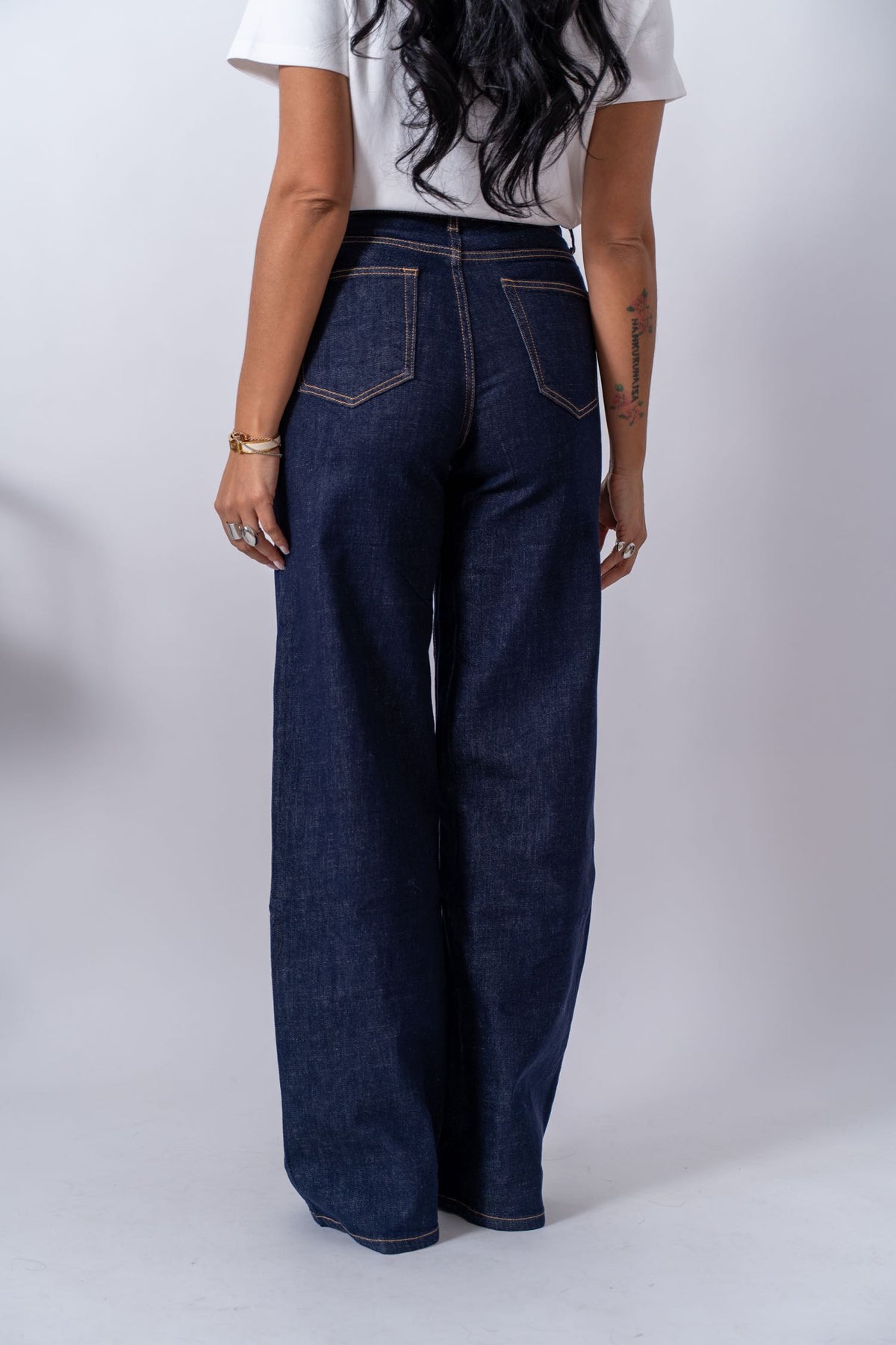 Jeans Wide Leg Dark Blue