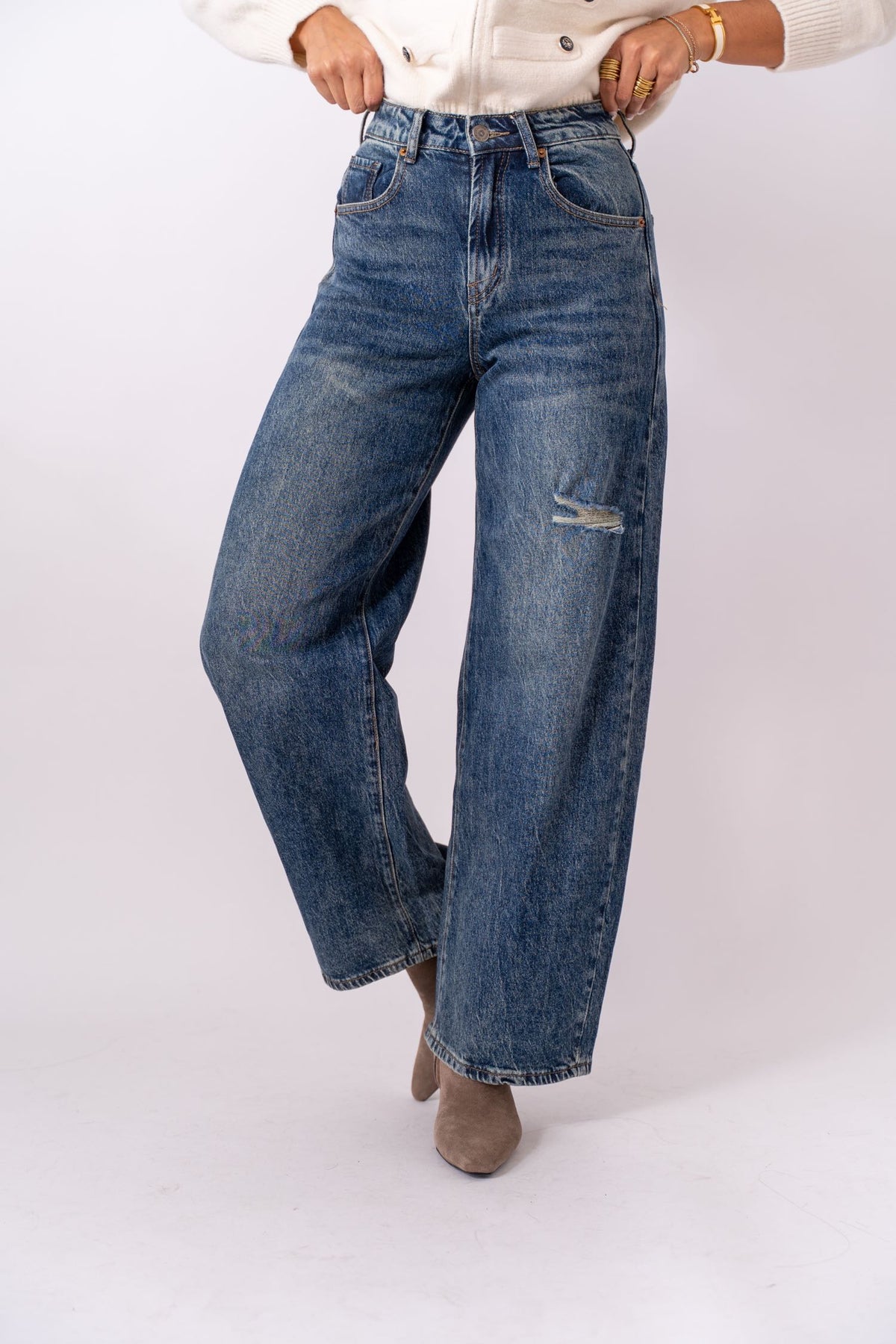 Jeans Ballon Denim Blue