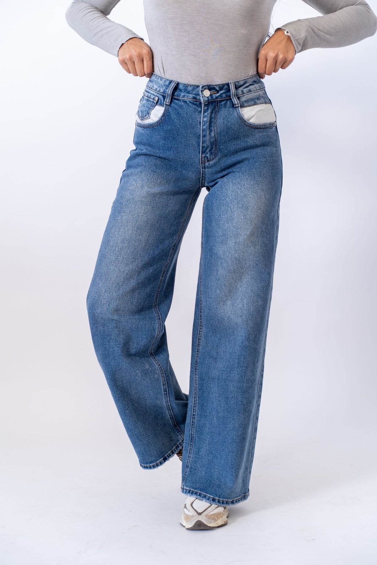 Jeans White Pocket