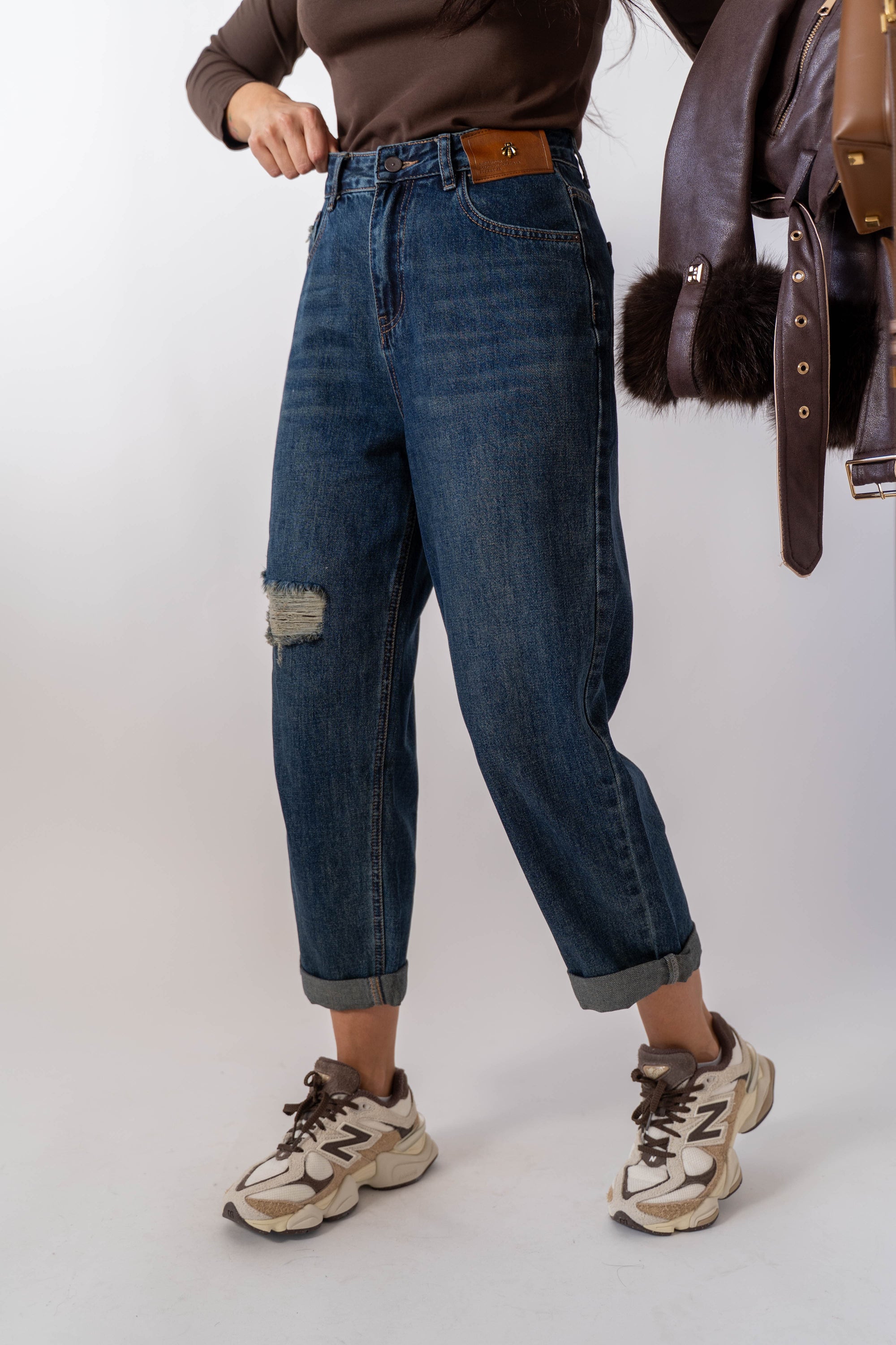 Jeans Slouchy Denim Blu