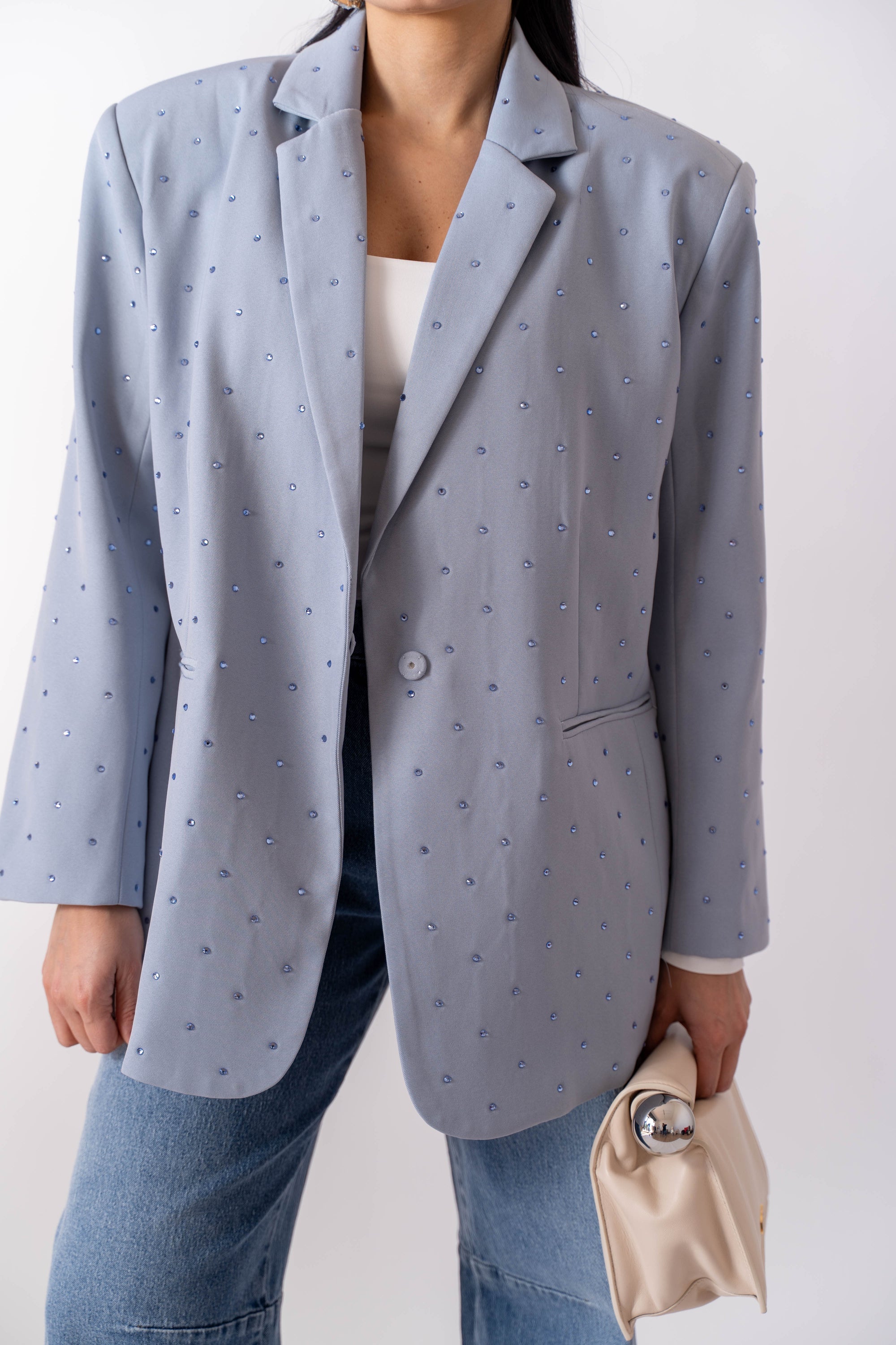 Blazer Shine Blue - Stylish Moda