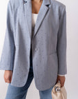 Blazer Shine Blue - Stylish Moda