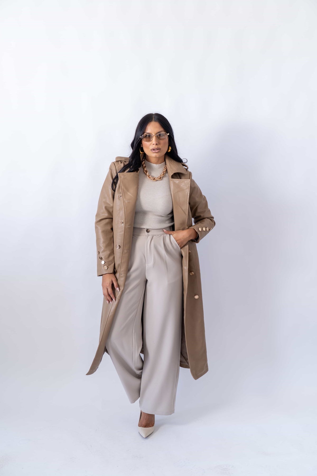 Trench Long Beige