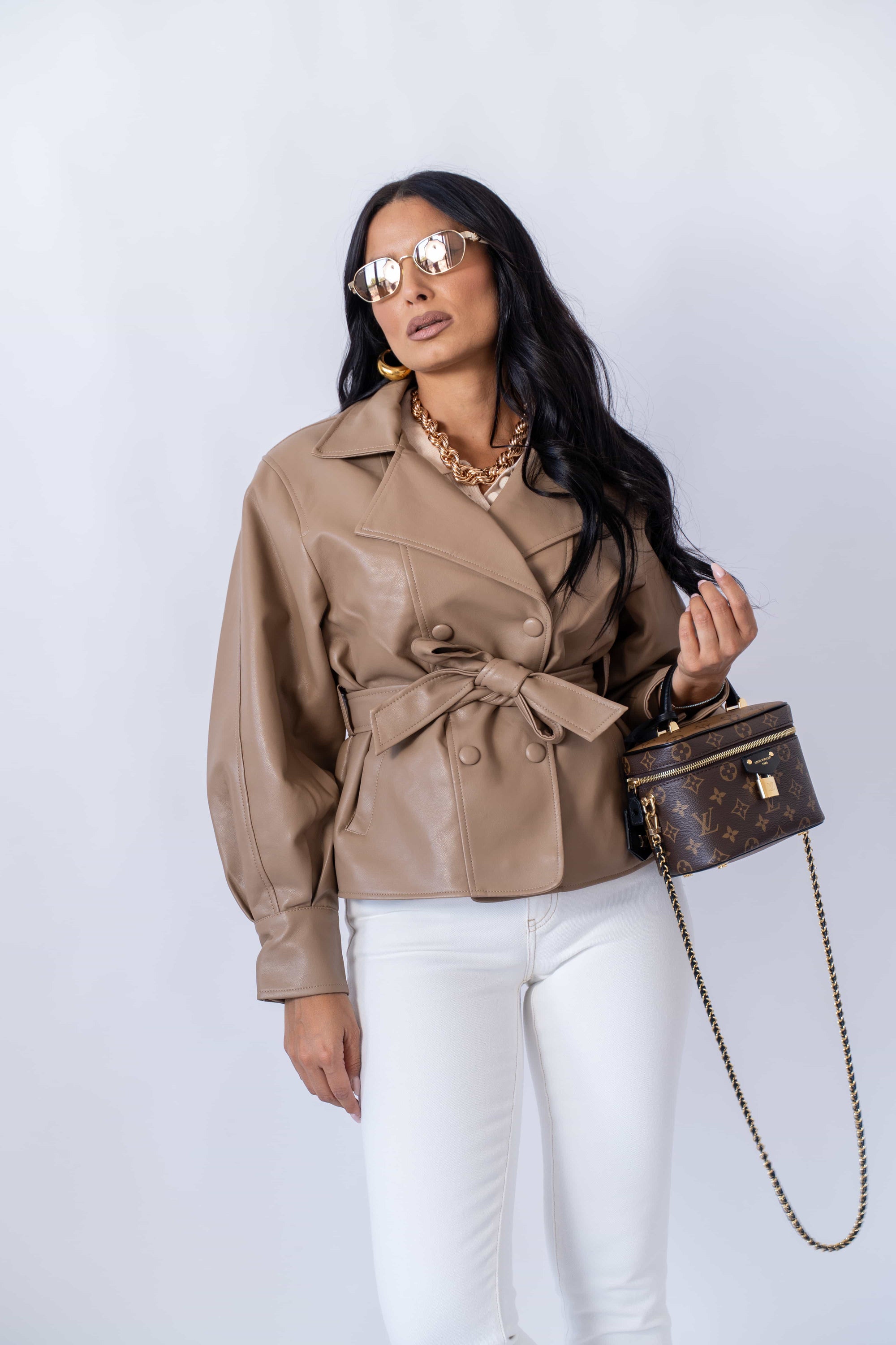 Giubbino Ecopelle Beige