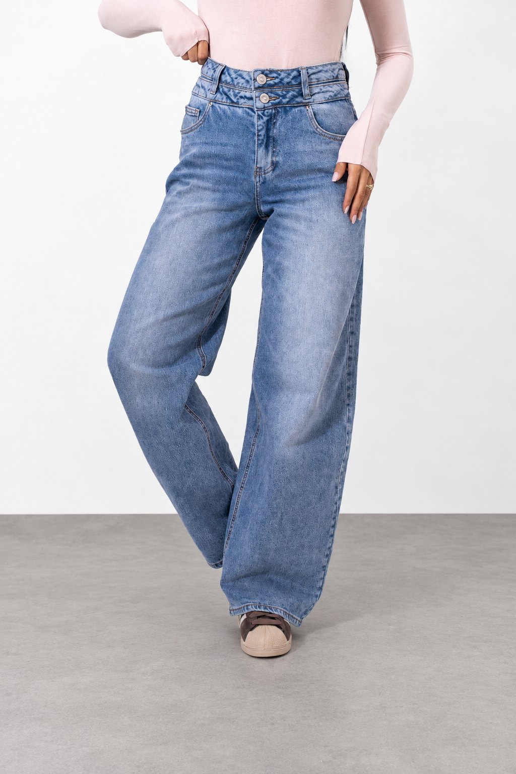 Jeans Wide Leg Light Denim