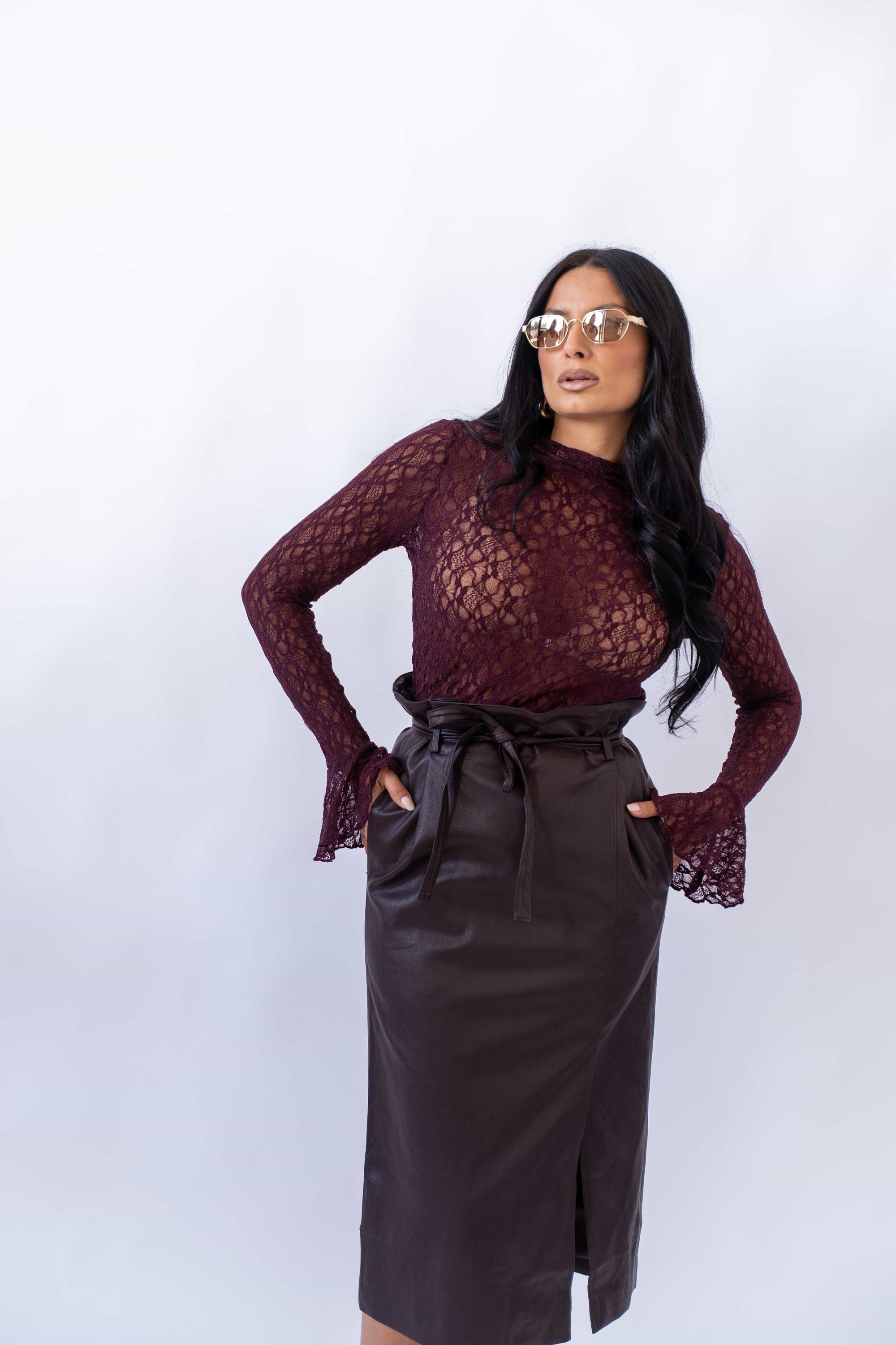 Maglia Lace Wine