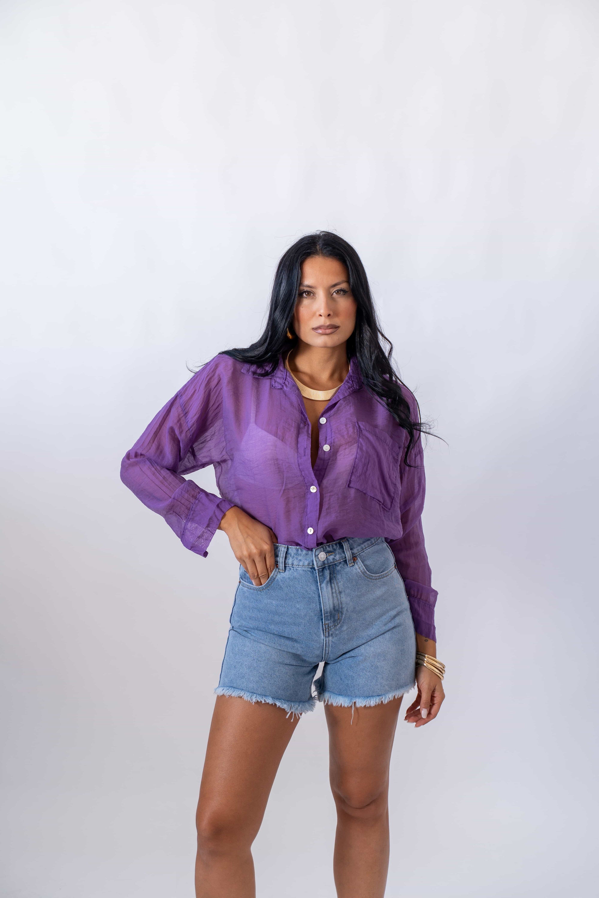 Camicia Veil Purple