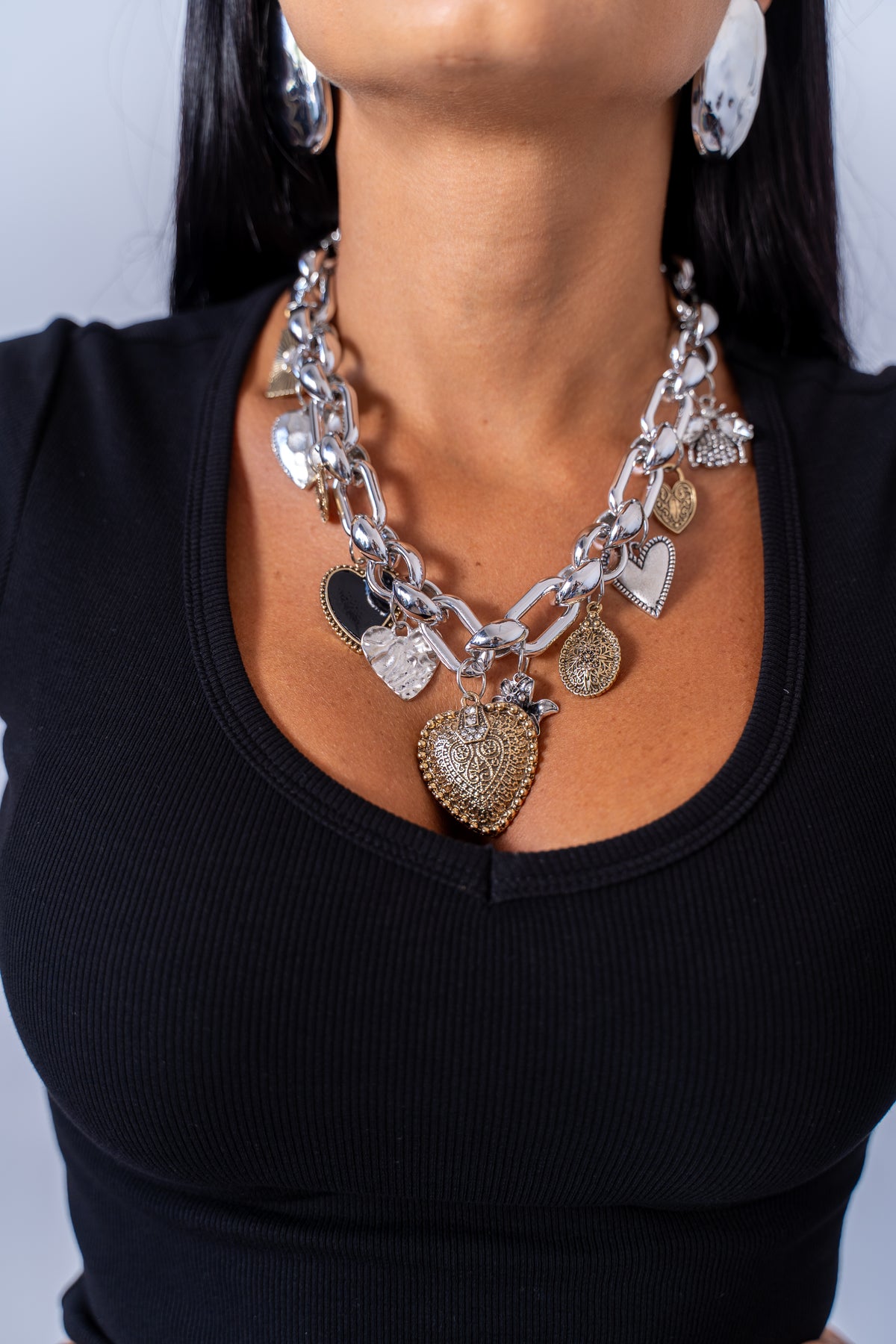 Collana Catena Big Heart