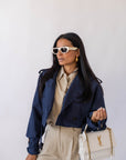Trench Crop Blue Night