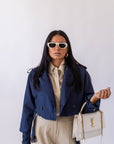 Trench Crop Blue Night