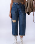 Jeans Slouchy Denim Blu