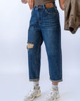 Jeans Slouchy Denim Blu