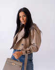 Trench Crop Beige