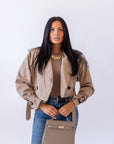Trench Crop Beige
