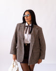 Blazer Pied De Poule