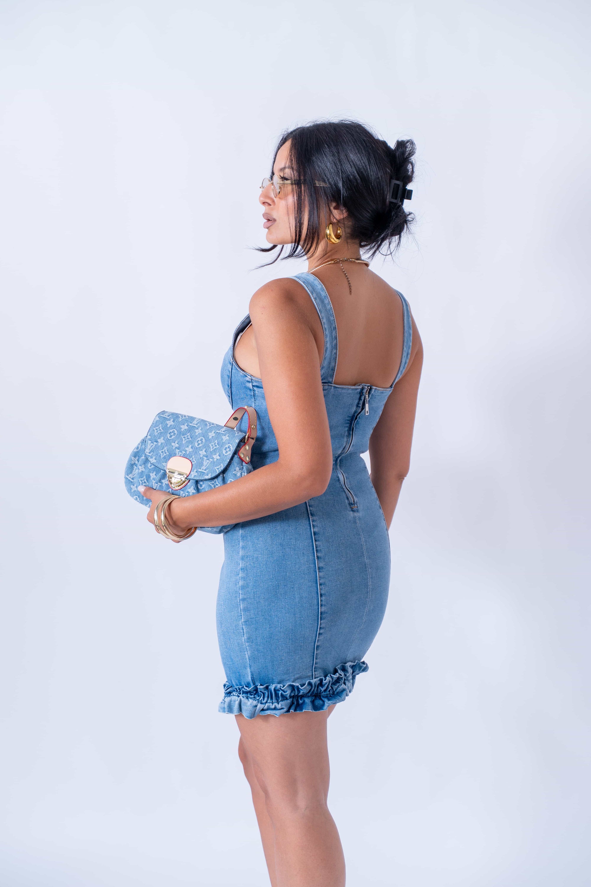 Mini Dress In Denim