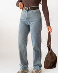 Jeans Straight Denim Chiaro