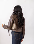 Chiodo In Ecopelle Brown