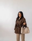 Trench In Denim Brown