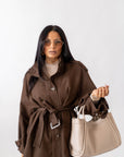 Trench In Denim Brown