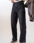 Jeans Con Risvolto In Vita