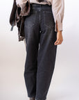 Jeans Con Risvolto In Vita
