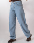 Jeans Con Tasche Marroni - Stylish Moda