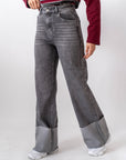 Jeans Wide Baggy Grigio - Stylish Moda