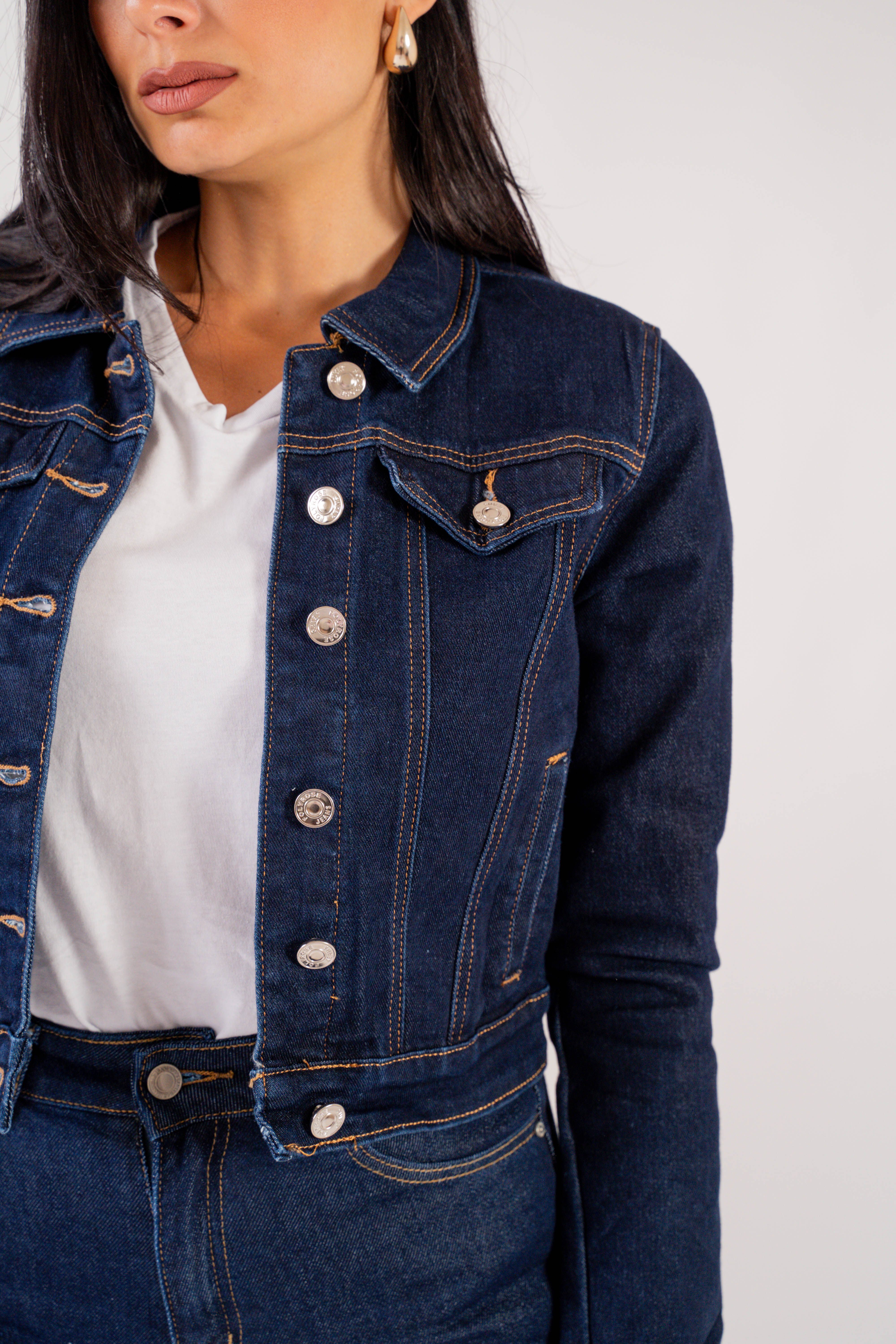 Giacca Crop In Denim Valentine