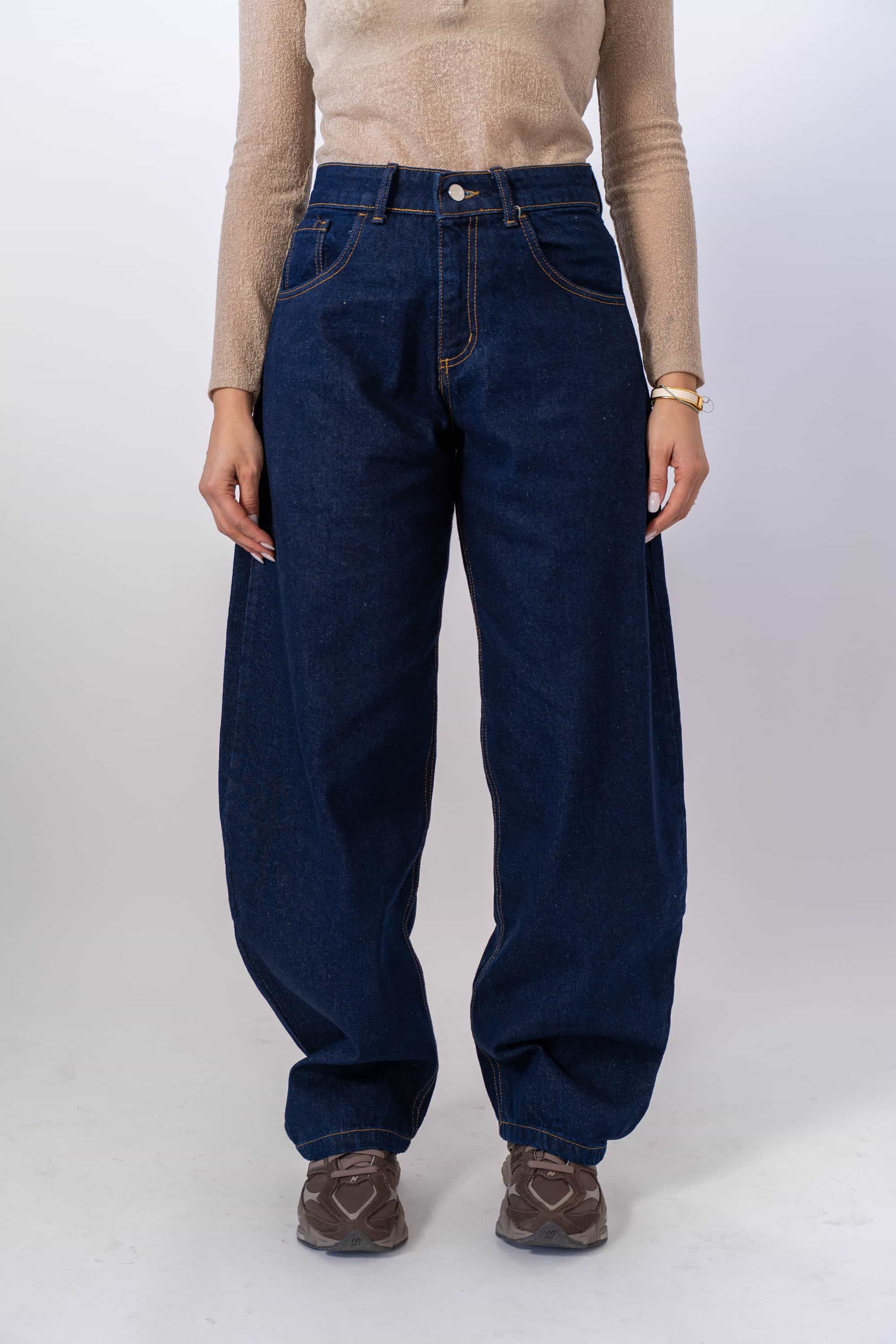Jeans Con Tasche Marroni Lavaggio Zero - Stylish Moda