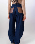 Jeans Con Tasche Marroni Lavaggio Zero - Stylish Moda