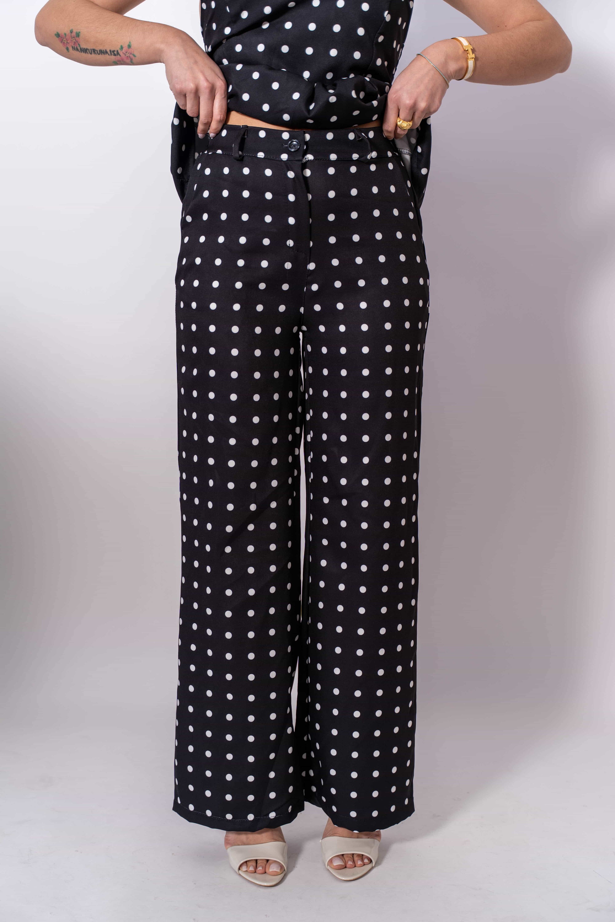 Coordinato A Pois Noir