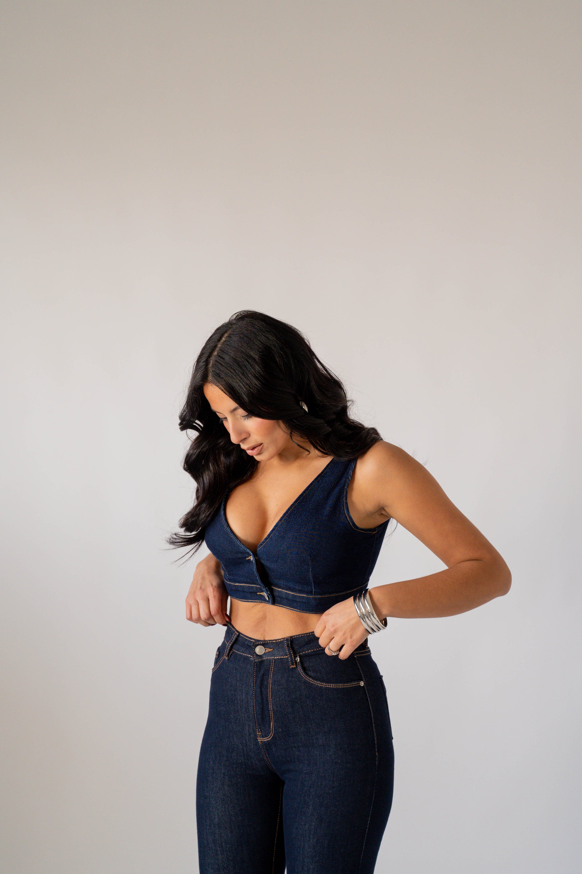 Top In Denim Amber