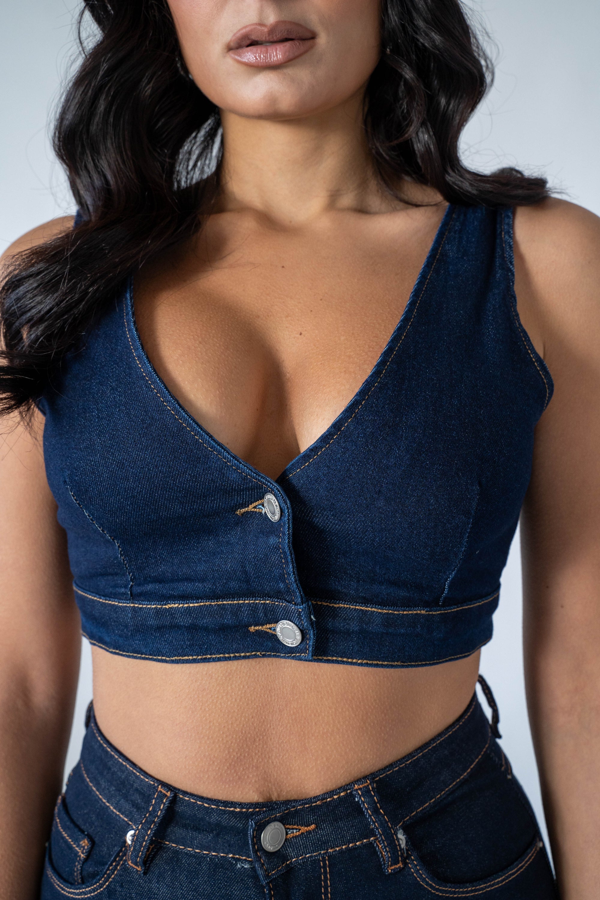 Top In Denim Amber
