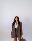 Blazer Gessato Brown