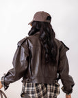 Giubbotto Ecopelle Brown