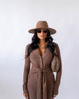 Dress Lungo Con Fusciacca In Vita