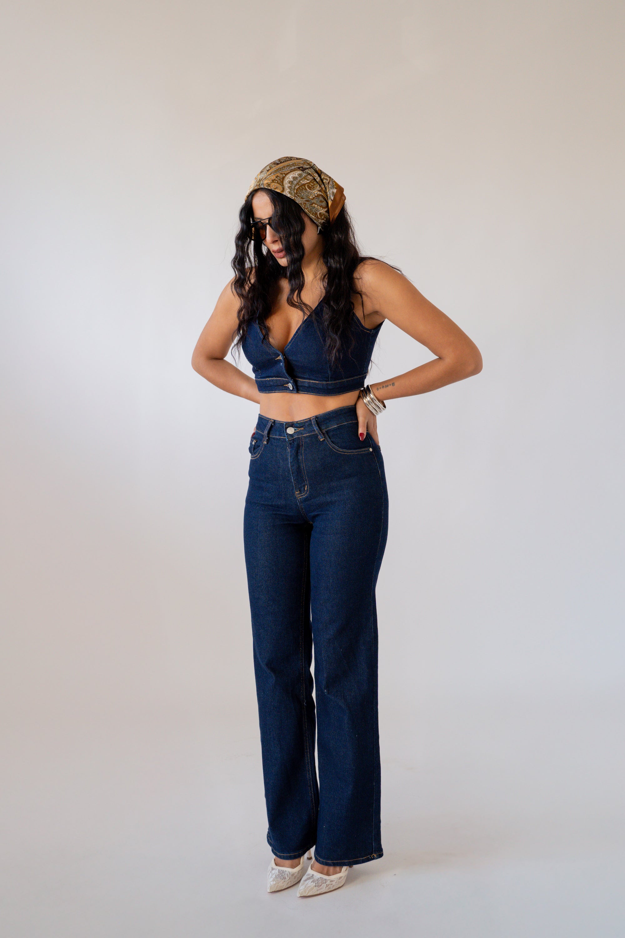 Top In Denim Amber